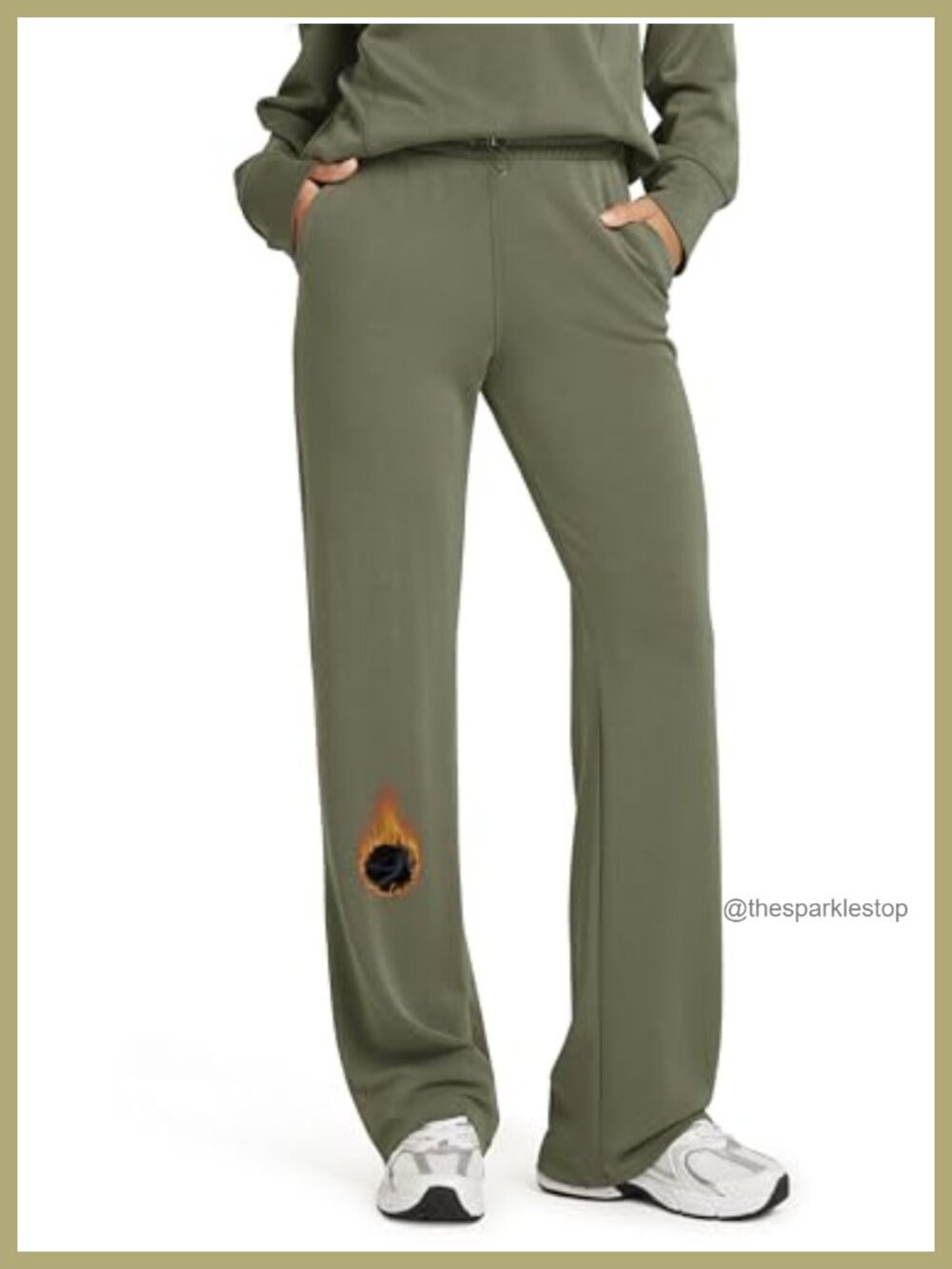 Modal Fleece Lined Wide Leg Lounge Pants High Waist Pockets